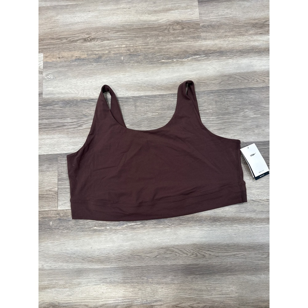 Nike Yoga Dri-FIT Alate Curve Sports Bra Dark Beetroot CZ3286-209 Womens 3X NWT
